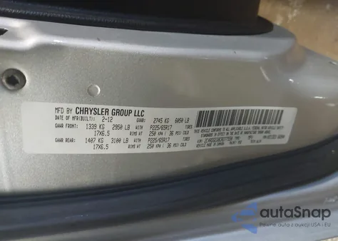 2012 Dodge Grand Caravan R/T from USA, damaged, VIN 2C4RDGEG8CR277550